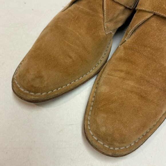 VERY GOOD Mezlan Suede Chukka Boot Tan Monk Strap Buckle Made in Spain 8.5 - Picture 7 of 12